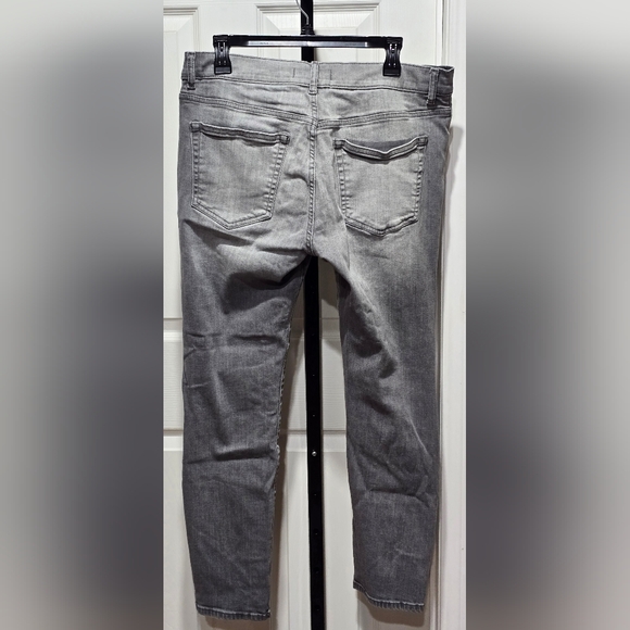 Warpt + Weft Gray HND Tokyo Skinny Jeans Size 34x30 - Picture 5 of 16